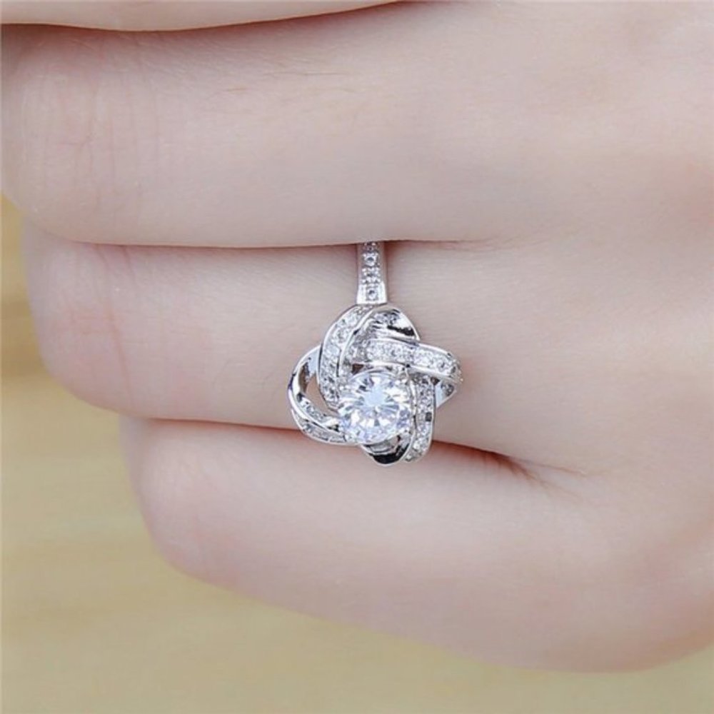 NEW[Set of 3]925 Sterling Silver Diamond Infinity - Picture 2 of 8